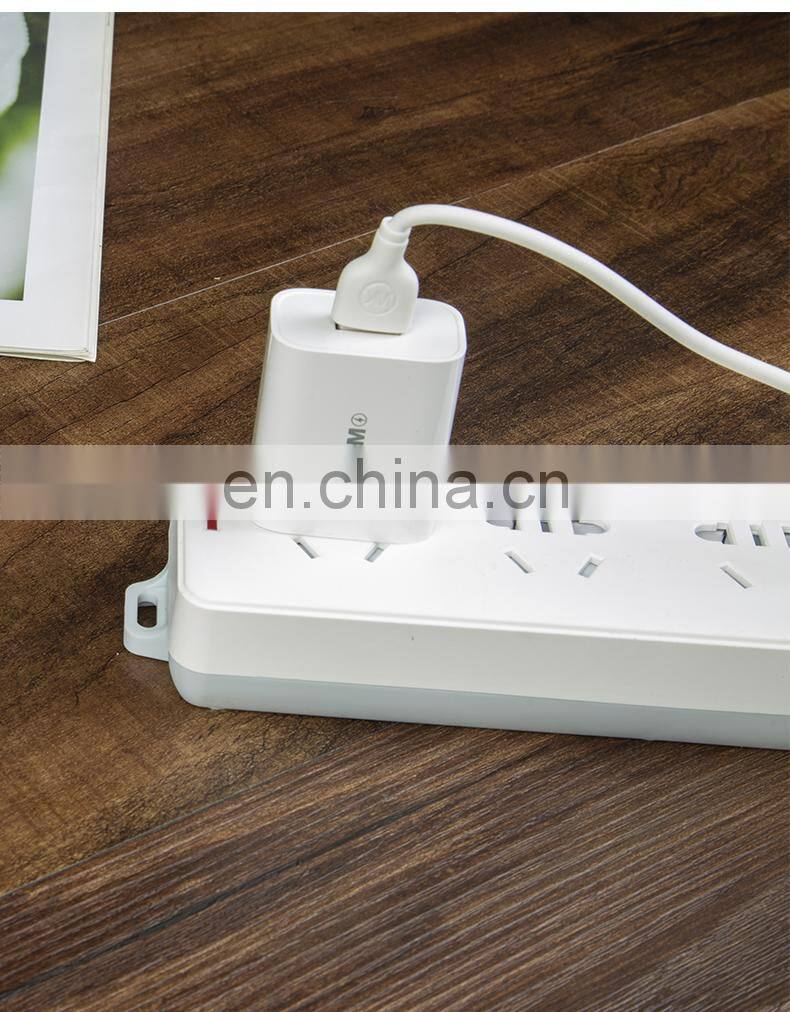 3C Certified Quick Charging Power Mini Style USB Port US Plug Charger with Data Cable USB-Lightning / Micro / Type C