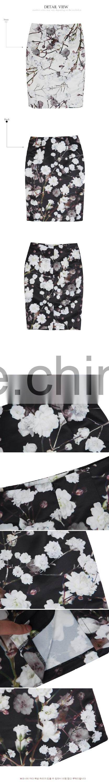 2015 Fashion Design Floral Printing Lady Pencil Skirt OEM