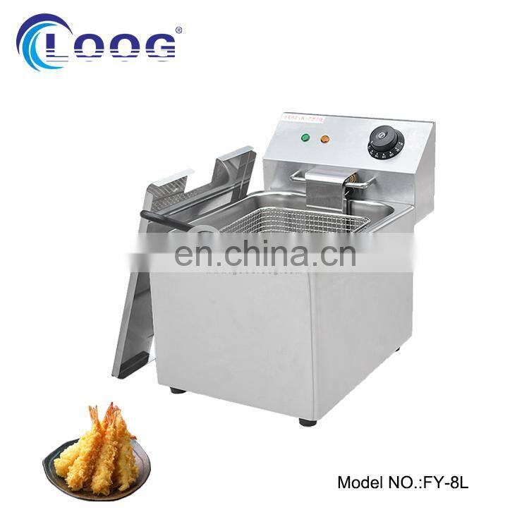 CE Approved New Type Commercial Electric Deep Fryer Stainless Steel Single Tank potato chips fryer machine Free Shipping