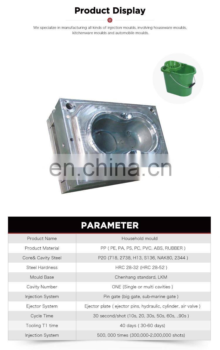 new product plastic mop bucket mould with wringer