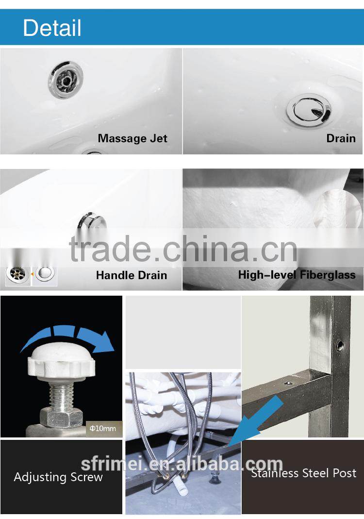 Acrylic Large Free Standing Round Bathtub Whirlpool Outdoor Bath Tub With Tv
