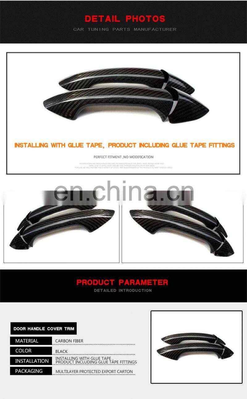 Carbon Fiber Door Handle Cover Trim For Mercedes-Benz C/E class GLC coupe 2Door