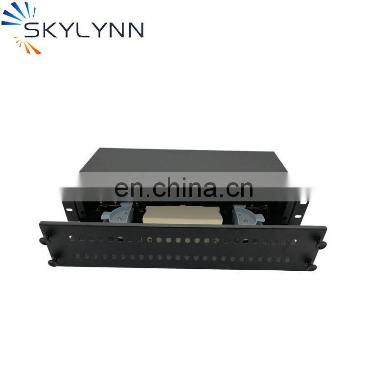 Steel materials lc sc fc st 2U 48 port fiber optic patch panel/diatribution frame