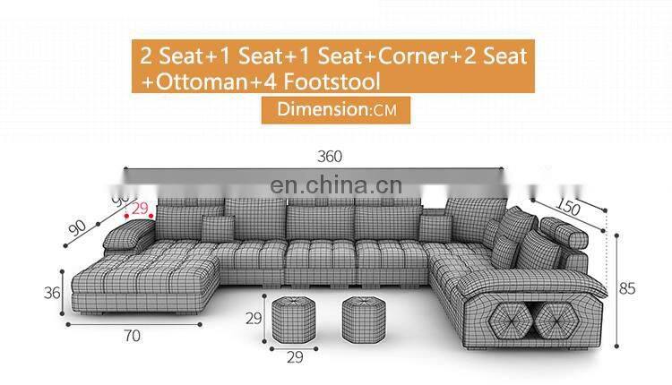2021 popular various color optional fabric/leather furniture living room sofa