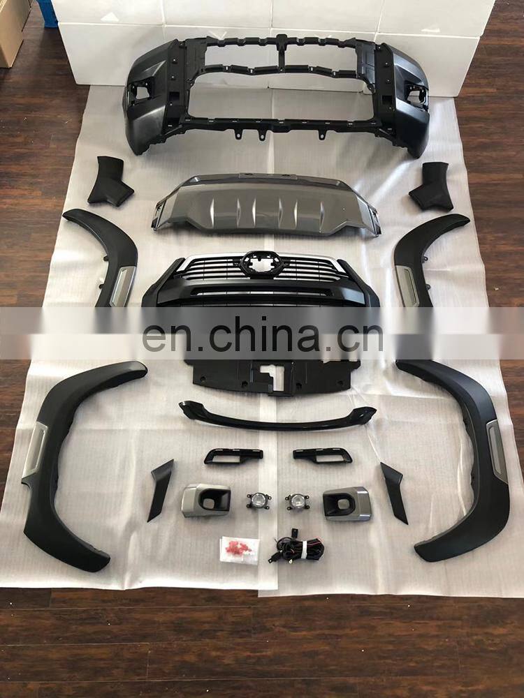 High quality new arrival body kit front bumper grille fender flares for 2021 Hilux Revo change to Rocco facelift conversion kit
