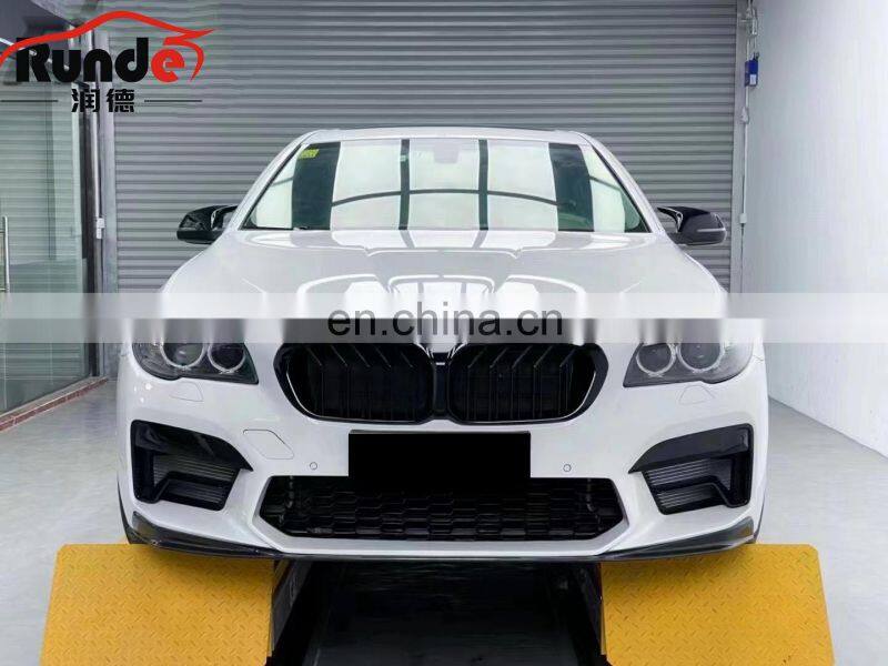 Runde Car Modification PP material Front Bumper For BMW 5 Series F10 F18 Upgrade to 2021 G30 M5 Style