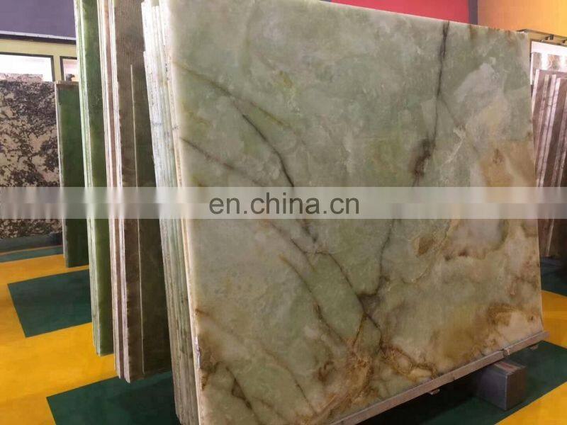 Light green onyx agate stone panels