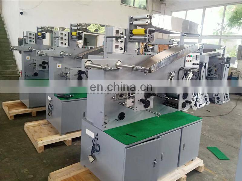 UGS21S 2 PLUS 1 color roll to roll Automatic fabric label flexo Printing machine, ribbon trademark flexographic printer