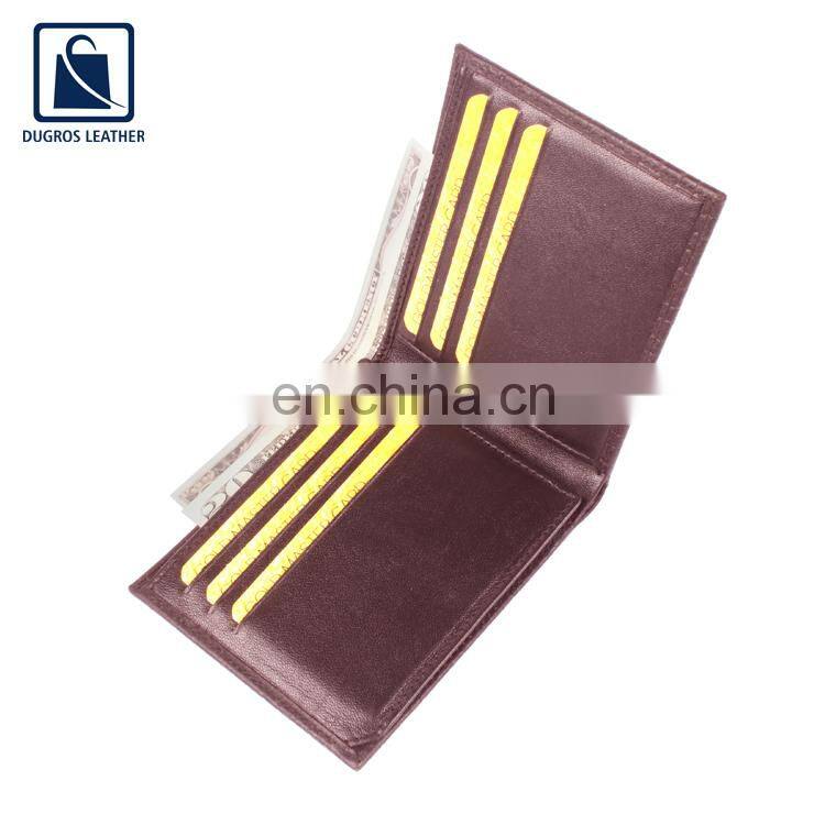 High Quality Nickle Fitting Matching Stitching Stylish and Premium Genuine Leather Men Wallet from Indian Exporters