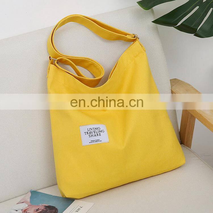 Casual Large Size 12OZ Canvas Shoulder Bag Crossbody Bag Canvas Tote Bag For Women