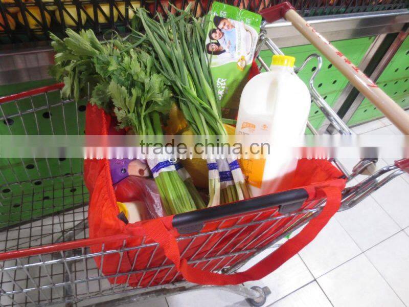 supermarket cart shopping bag carrier with wheel