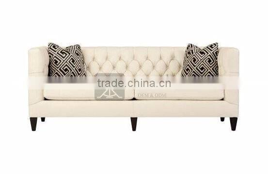 SF-121 Elegant White Modern Lobby Sofa Design With Cushions