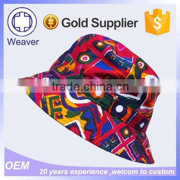 Custom Printed Hat Denim Floral Wide Brim Men Hats Plain Bucket Hat Wholesale