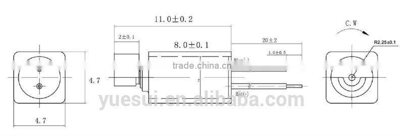 3.0V 4mm dc brush coreless small electric motor for small toys