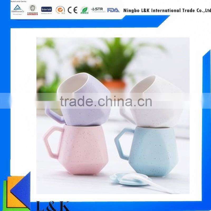 diamond artistic ceramic cup for gift/ceramic coffee cup set