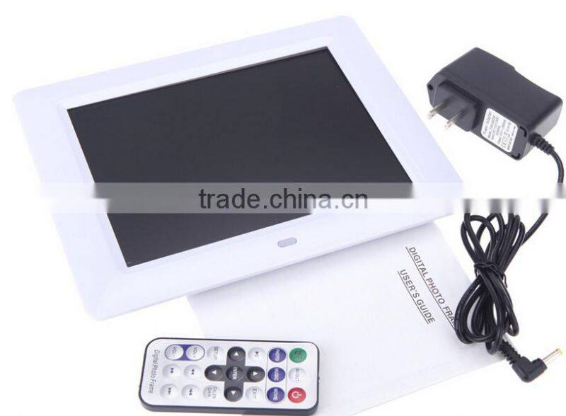 7" 480 * 800 HD TFT-LCD Digital Photo Frame with Slideshow Alarm Clock MP3 MP4 Movie Player with Remote Desktop