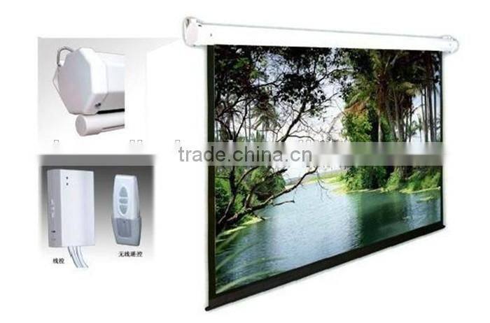 BW Remote Control Wall Mount Fixed Frame Screen/Electric Projection Screen