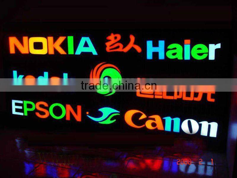 Acrylic embossing alphabet letter sign with LED light
