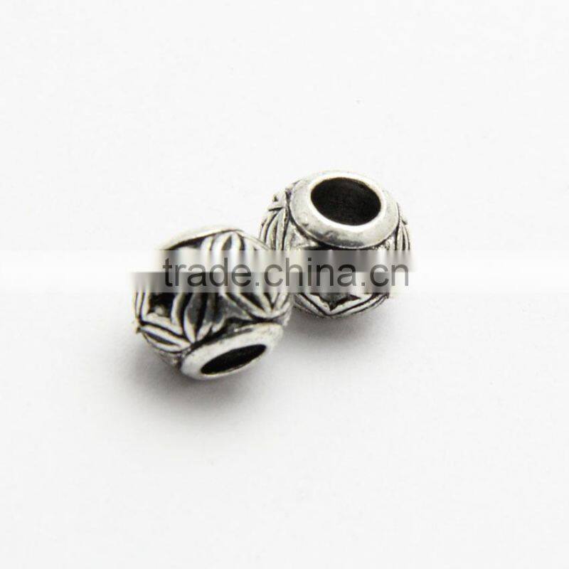 New Style Anti-silver Big Hole Zinc Alloy Loose Beads,Chain Bracelets Accessories