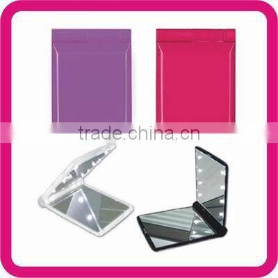 Square Cosmetic Make Up Mirror, Compact Mirror with LED Light