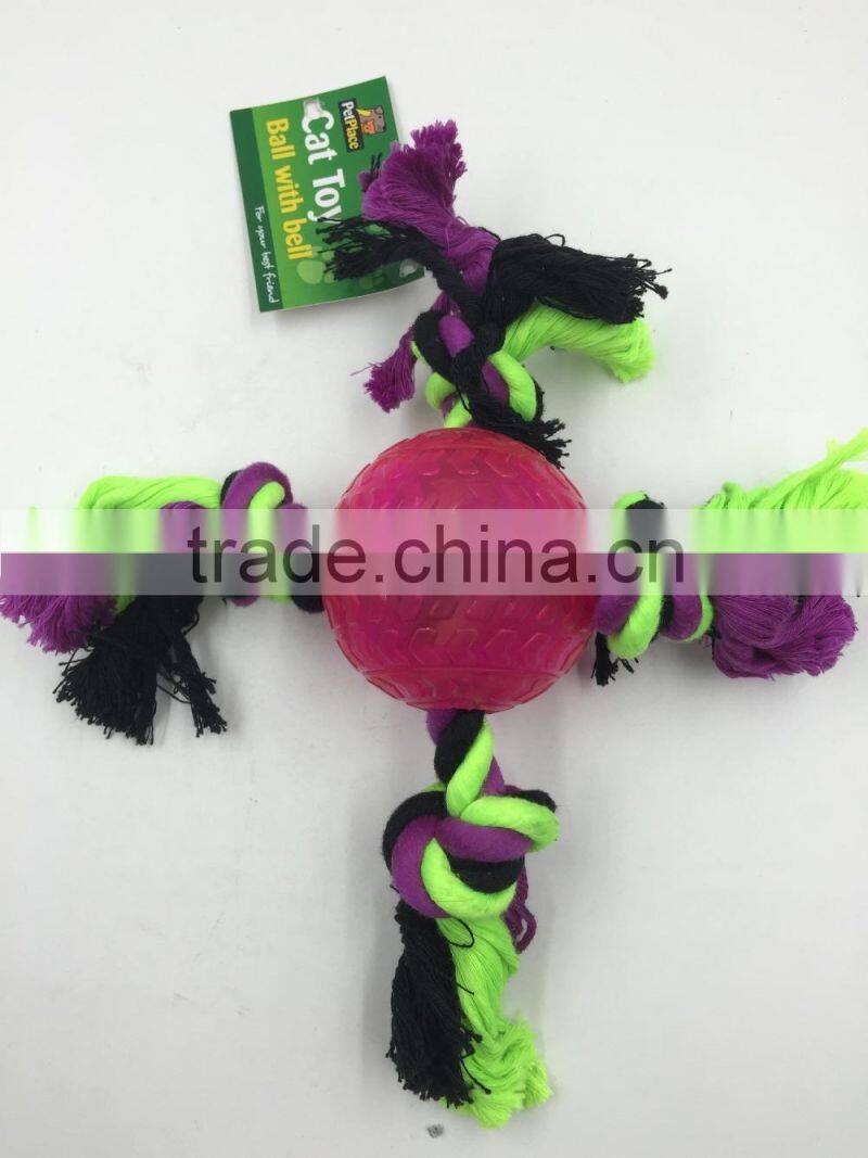 Pet Cotton Rope Toys with Tennis Ball, Pet Toys,Dog Toys