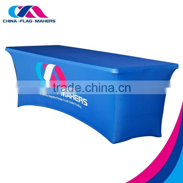 Custom Design Meeting Promotional Polyester Table Cloth , Advertising Table cover