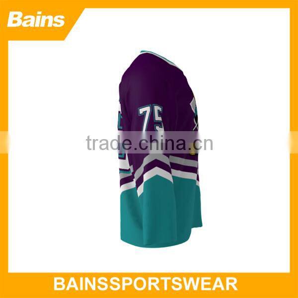 OEM polyester custom sublimation ice hockey jersey/ice hockey referee jersey
