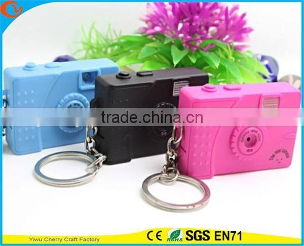High Quality Novelty Design Camera Assorted Sound Activated LED Keychain