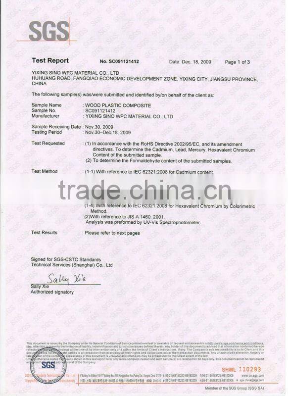 china mainufacture best quality wpc garden bench