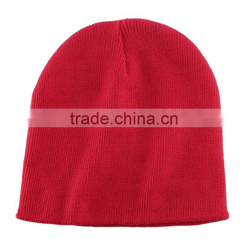 wholesale fashionable good quality cheap red knitted hat