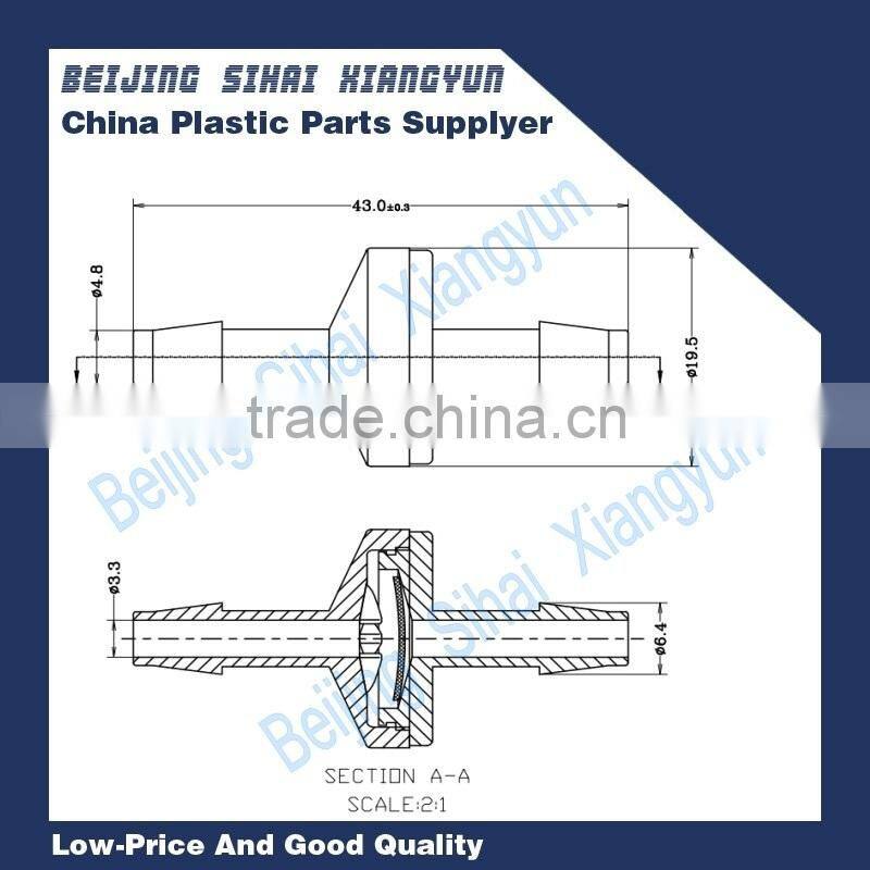 3/16" non-return Low pressure mini plastic check valves
