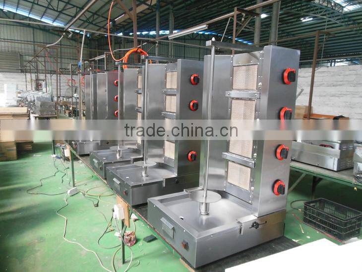 Food Machinary 4 Burner Stainless Steel Gas Doner Kebab Machine (15 days delivery time)