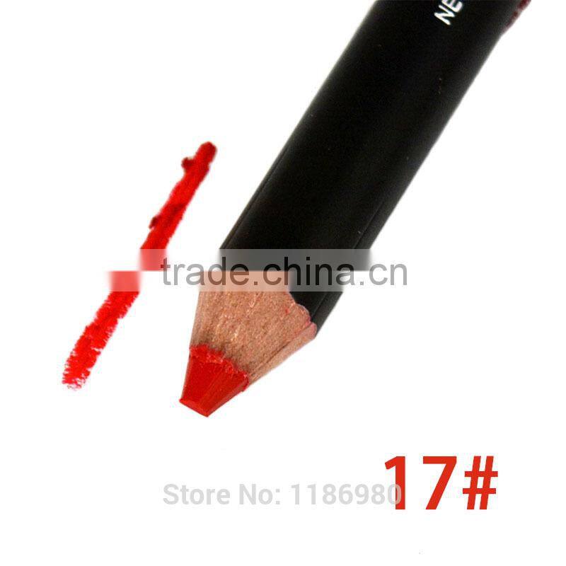 2016 Hot Sale Multicolor Waterproof Functional Lip Liner Pencil Eyebrow Eye Lip Makeup Colorful Cosmetic Lipliner Pen