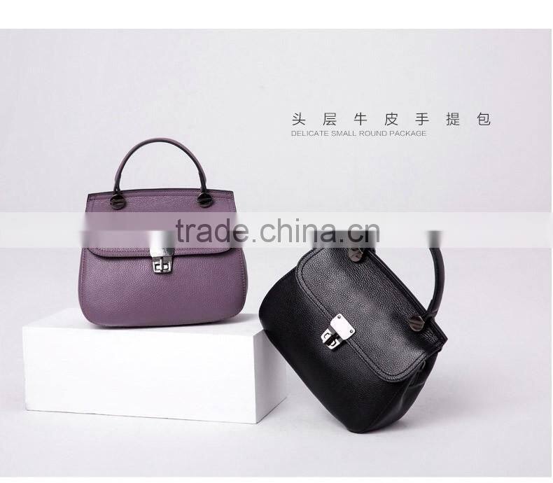 2016 New trend hot selling genuine leather women bags high quality tote leather shoulder bag purse