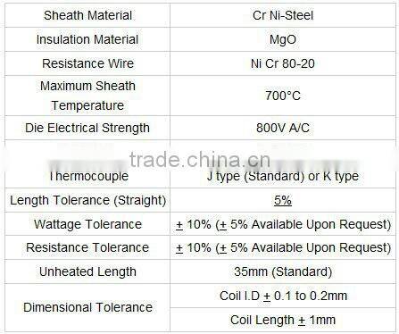spring hot runner heater with ss304 material good quality