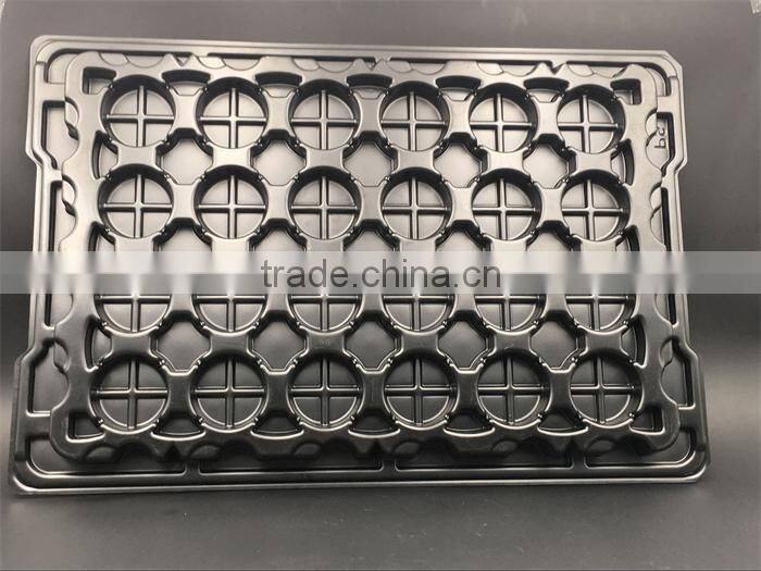 Plastic wine bottle tray