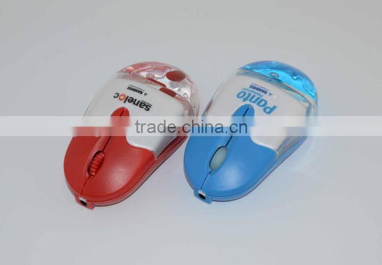 Computer Gift Wireless Liquid Aqua Mouse With Rechargeable Lithium Battery