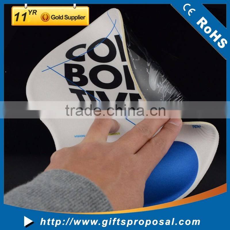Silicone Gel mouse pad with fabric can add fullcolor customize logo print