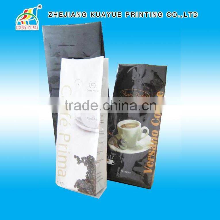 Customized Durable Flat Bottom Coffee Bag, Bags of Coffee, 12oz Coffee Bag