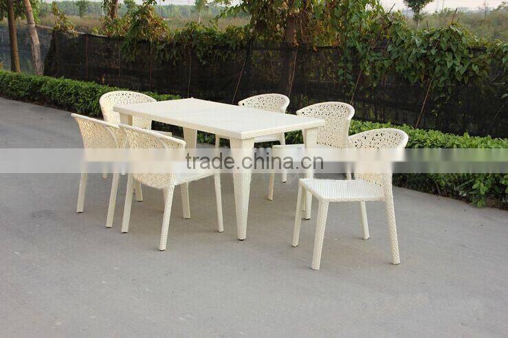 rattan dining table with aliminum leg outdoor furniture cocktail table