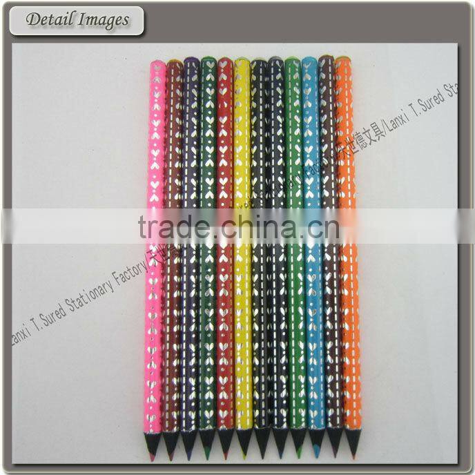 Black Wood Crystal Colour Pencil Set With Tube