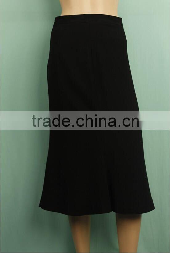 4 side stretch fabric black ladies office skirt style ladies office uniform skirts