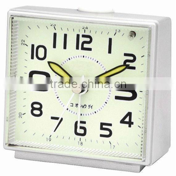 Plastic alarm clock, lovely wake up desktop clock, children's alarm clock and nightlight