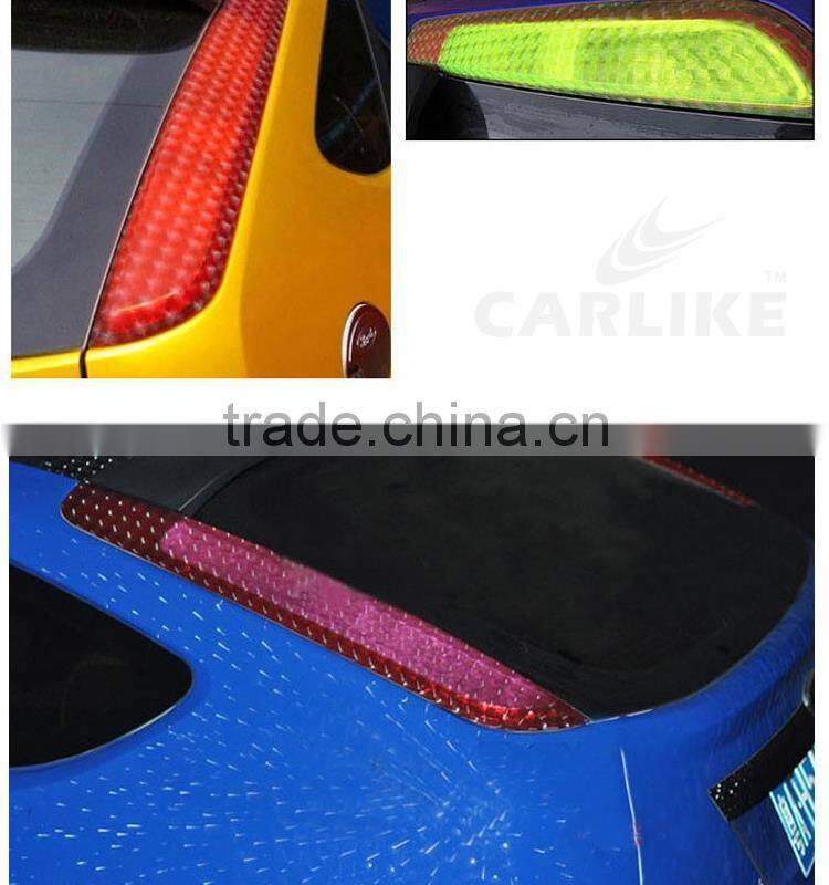 Self Adhesive Tranparent 3D Foil Car Light Sticker Wrap Vinyl