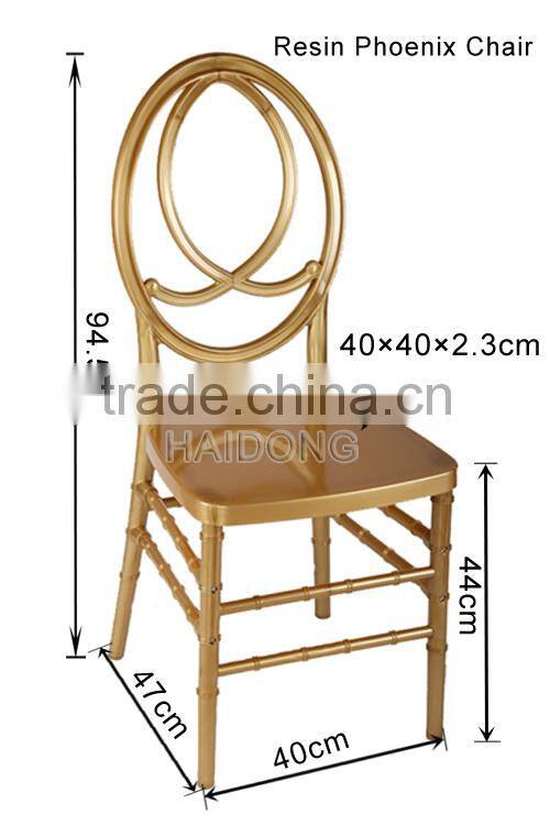 Silver Resin Wedding Phoenix Double C Chair