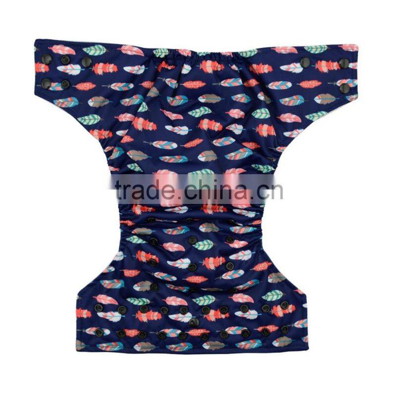 Alva 2016 New Design Double Colorful Snaps Baby Cloth Diaper Wholesale Baby Nappy