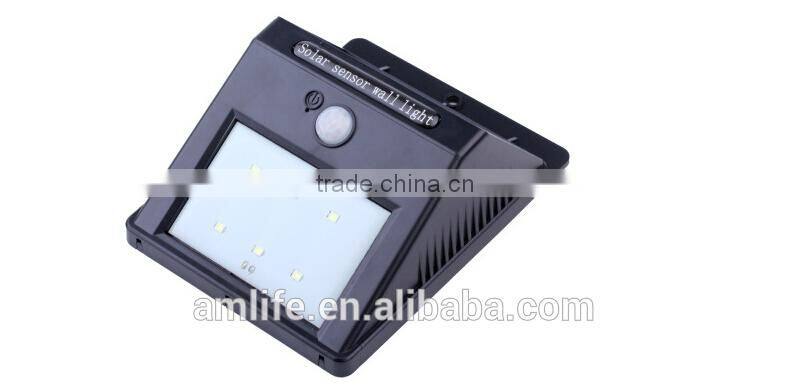 6pcs LED Solar Motion Sensor Waterproof triangle garden wall light