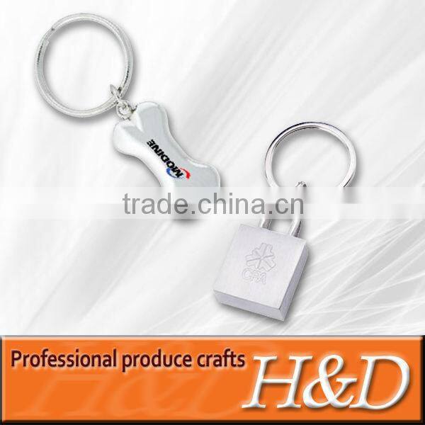 key chain ring dual ring aluminum metal keychain