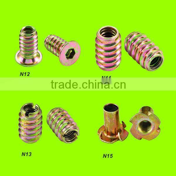 Sweet green after-sale service system furniture fastener iron Tee nut (N15)