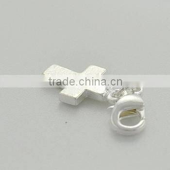 2016 Fashion Jewelry Silver Lobster Clasp Cross Charm